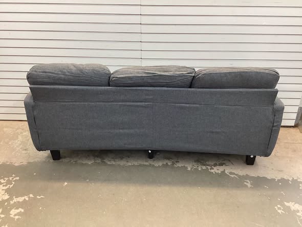 75" Modern Linen 3 Seater Sofa with Deep Seat, Dark Gray