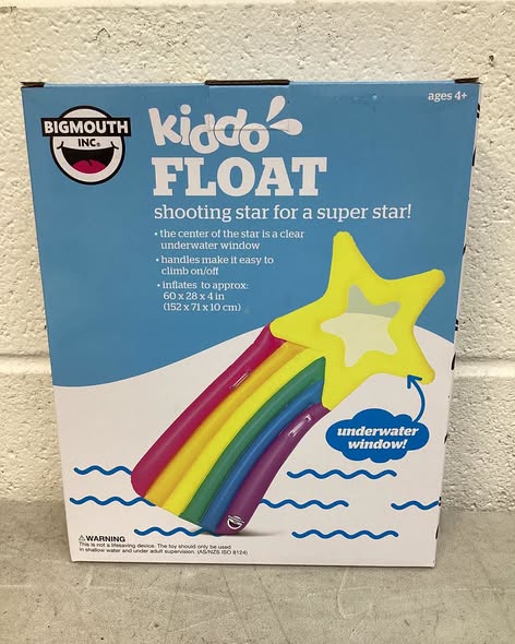 BigMouth Inc. Kiddo Float, Inflatable Pool Floatie for Kids 4-8, Fun Water Toy.