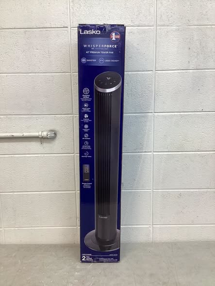 Lasko 42” Oscillating 12-Speed DC Tower Fan with Remote