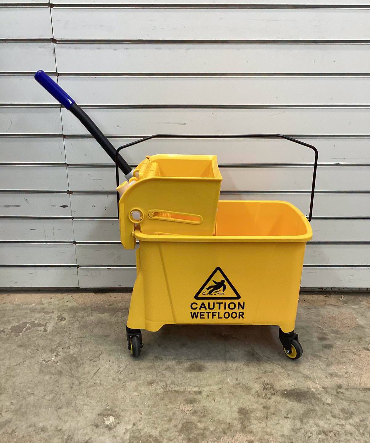 21 Quart Mop Bucket Side Press Wringer on Wheels With Panel