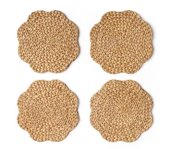 Member's Mark 4-Pack Natural Water Hyacinth Handwoven Placemats