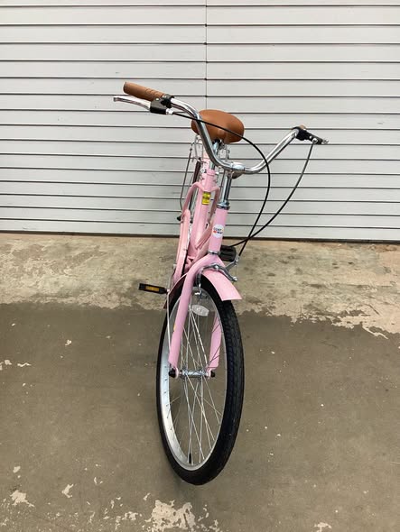 24 Inch Beach Cruiser Bike for Women with Rear Rack - Pink
