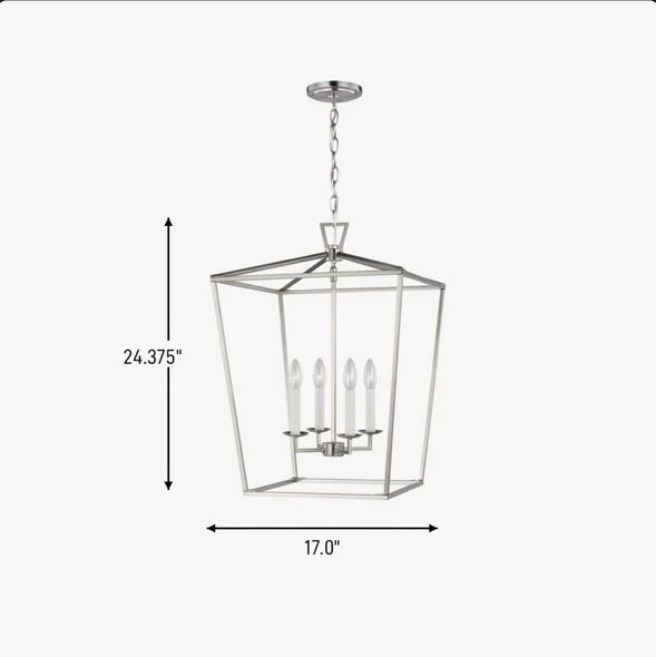 Finnegan 4-Light Dimmable Steel Lantern Chandelier