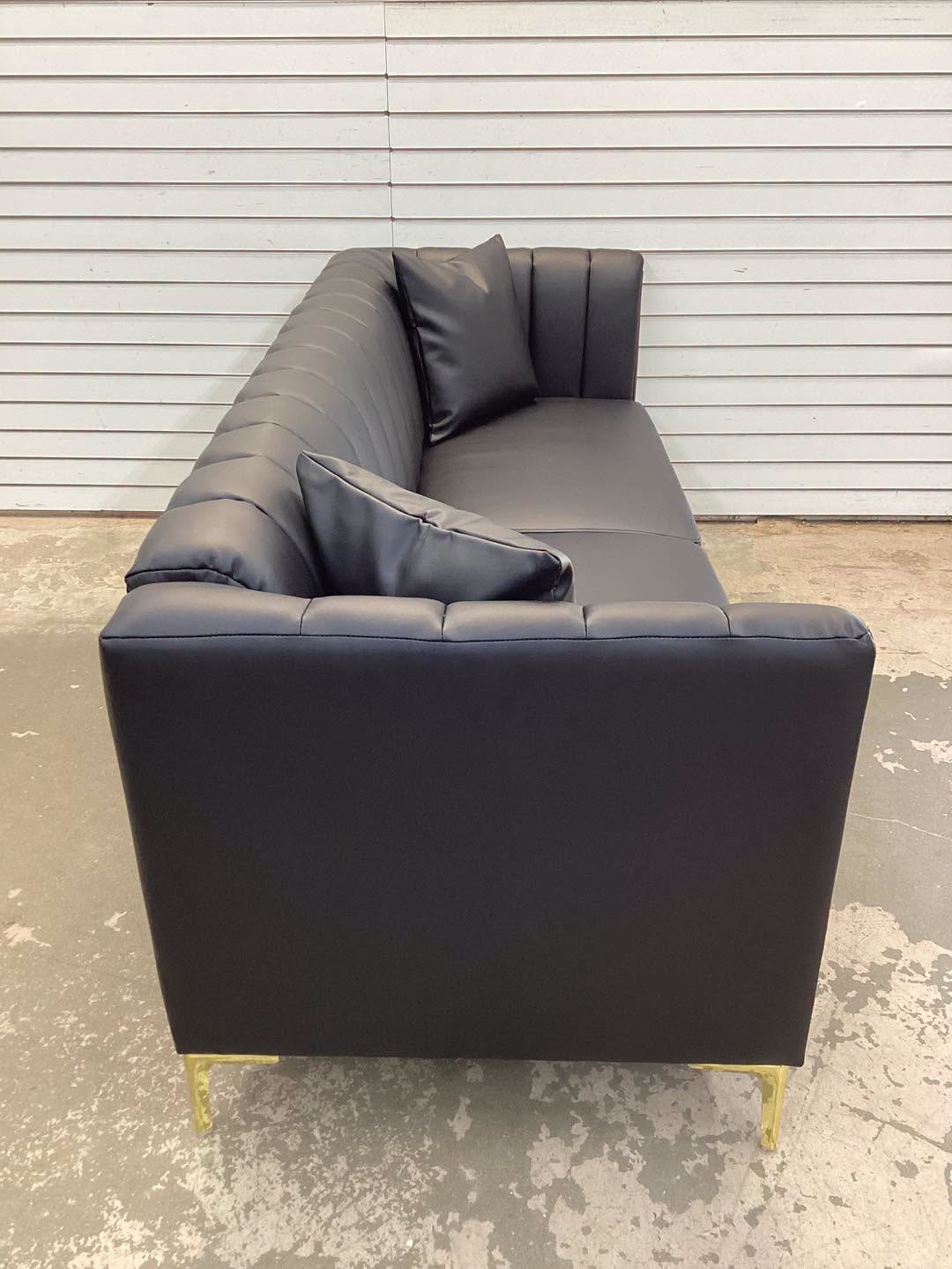 Dreiling 77.6" Faux Leather Tuxedo Arm Sofa By Willa Arlo