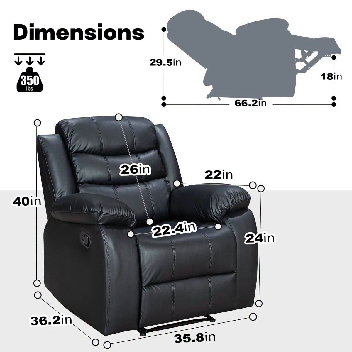 Crovetti Palomino Air Leather Recliner