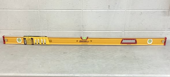 Johnson Aluminum 59-in 3 Vial Box Beam Level