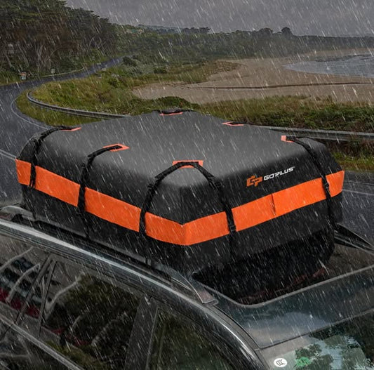Goplus 21 Cubic Feet Car Carrier Waterproof Car Roof Bag for Travel Rooftop Luggage Bag