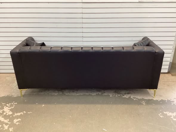 Dreiling 77.6" Faux Leather Tuxedo Arm Sofa By Willa Arlo