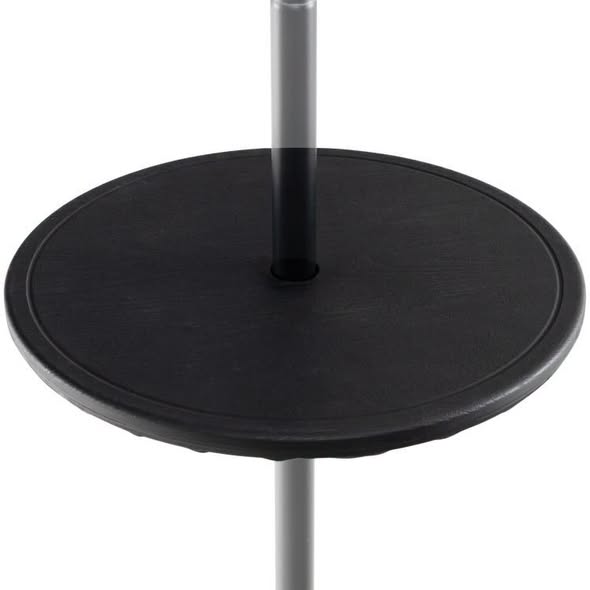 Costway 20 Inches Outdoor Adjustable Umbrella Table with 1.5 Inches Umbrella Hole