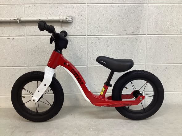 Costway 12 Inch Magnesium Toddler Balance Bike No Pedal Training Toddler Balance Bike Red