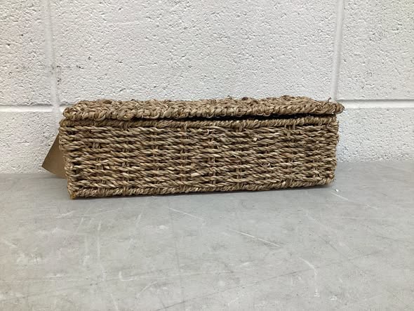 Hand-Woven Seagrass Box With 3 Sections