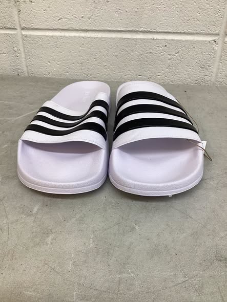 Adidas Men's Cloudfoam Slides Size 11, Color White/Black