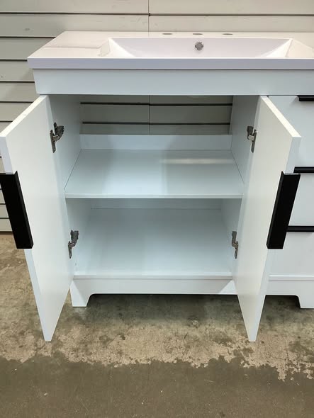 36" Single Bathroom Vanity Cabinet Base with Jonathan Ancillary Sink Basin Vanity Top