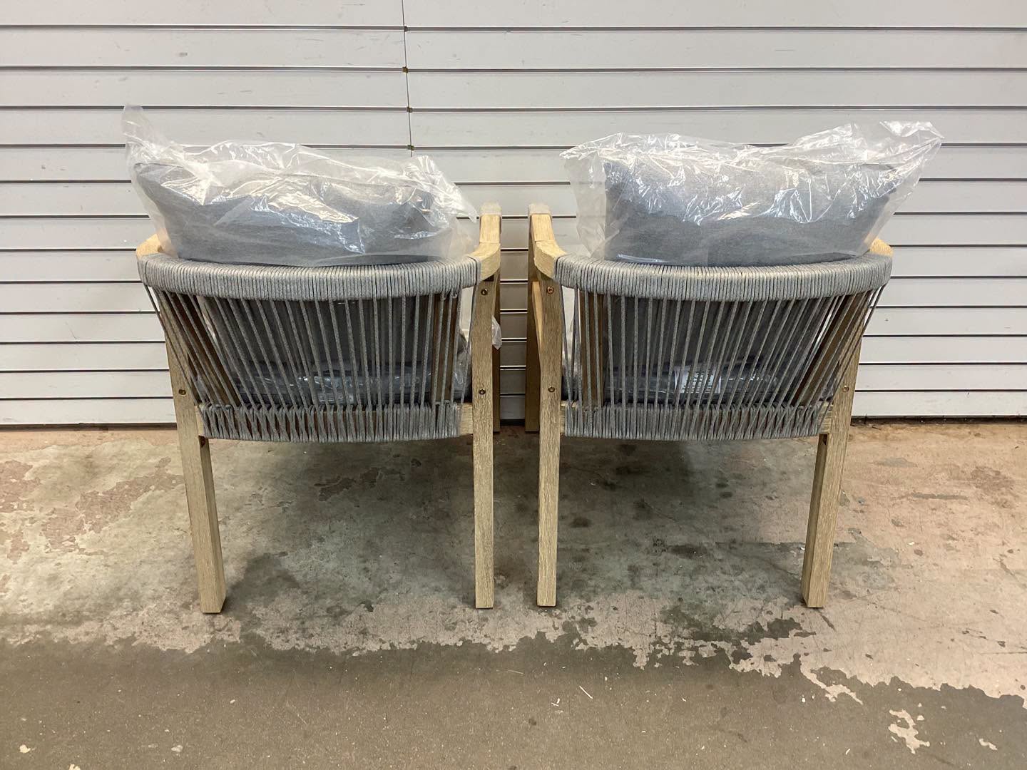 Marinee Acacia Wood Outdoor Dining Chair With Cushions (Set of 2)