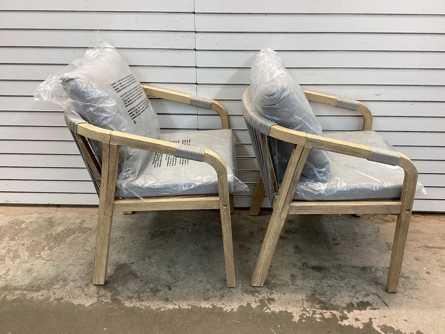 Marinee Acacia Wood Outdoor Dining Chair With Cushions (Set of 2)
