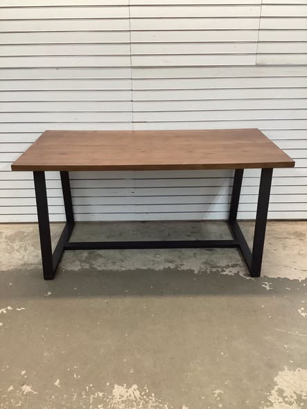 Costway 63 inches Large Dining Table for 4-6 People with Heavy-duty Metal Frame