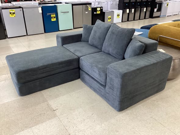 75" Modular Boneless Sectional Sofa Pull-Out Sofa Bed Velvet Sectional Couch with Ottomans, Gray Velvet