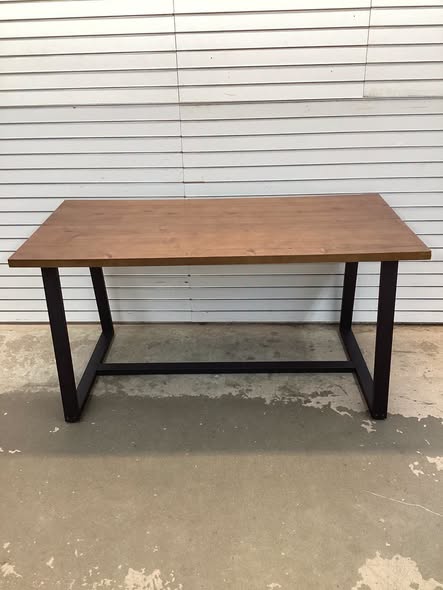 Costway 63 inches Large Dining Table for 4-6 People with Heavy-duty Metal Frame