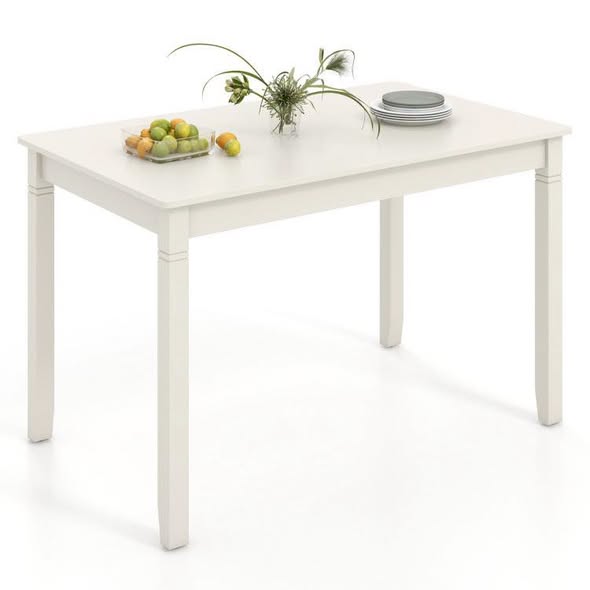 Costway Wooden Dining Table 48-Inch Rectangular for 4 People