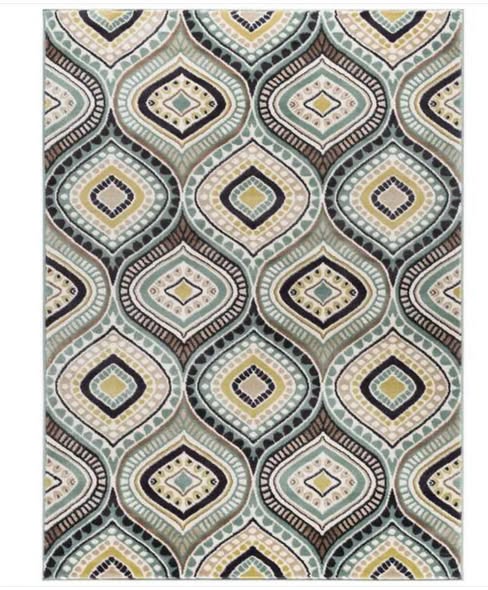 Tayse Capri Abstract Multi-Color 5 ft. x 8 ft. Indoor Area Rug