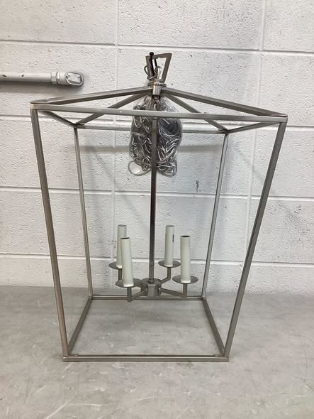 Finnegan 4-Light Dimmable Steel Lantern Chandelier