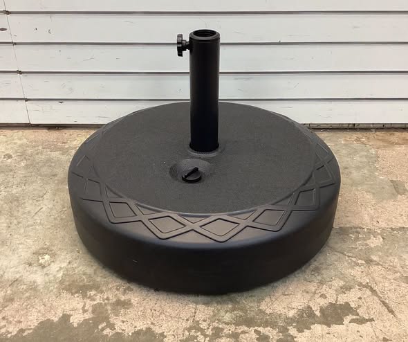 Fillable Patio Umbrella Base in Black, Holds Up to 90 lbs. Fits 1.2 in.-2 in. Poles for 6-10 ft. Center-Pole Umbrellas