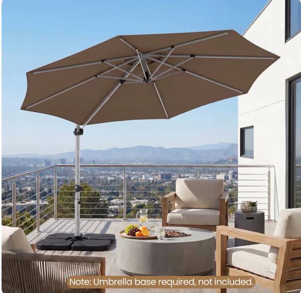 Costway 11FT Cantilever Outdoor Umbrella