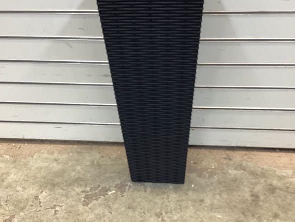 Rattan Tall Planter Set of 2 Outdoor Large Tapered Planters with One Removable Inner Tray