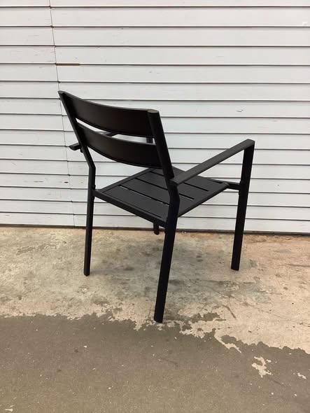 Outdoor Patio Stackable Metal Dining Chairs (Set of 4)