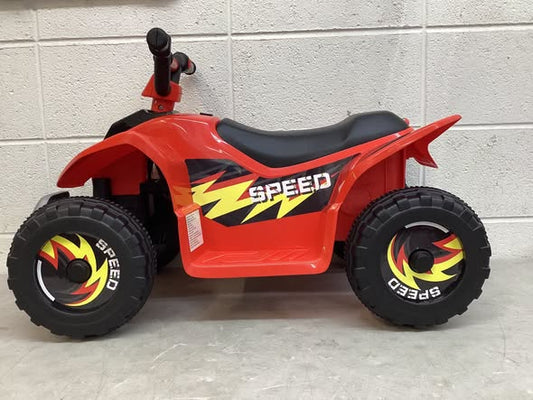 6-Volt Kids Electric Quad ATV 4 Wheels Ride-On Toy for Toddlers Forward and Reverse in Red