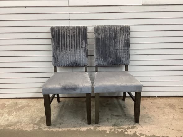 Costway Dining Chair Set of 2 Mid-Century Modern Velvet Fabric Upholstered Chairs