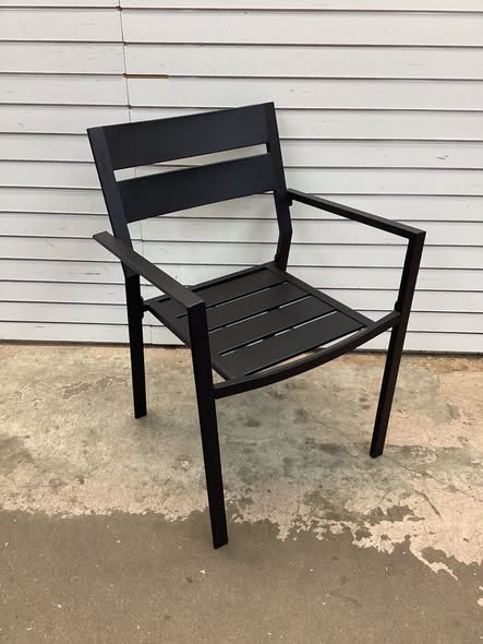 Outdoor Patio Stackable Metal Dining Chairs (Set of 4)