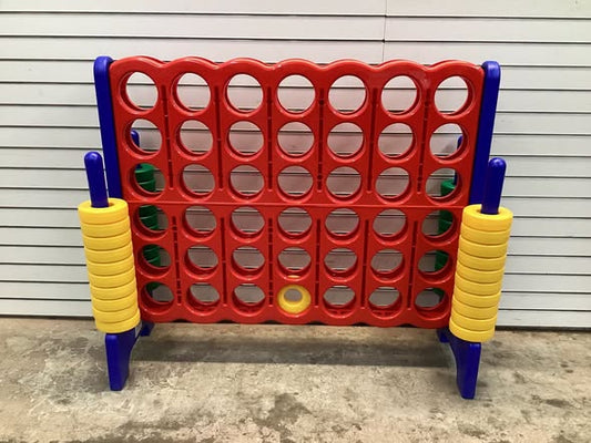 Jumbo 4 in a Row Game Set with 42 Chess Pieces 4-to-Score Giant Game Set