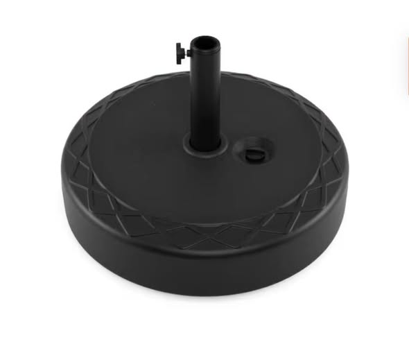 Fillable Patio Umbrella Base in Black, Holds Up to 90 lbs. Fits 1.2 in.-2 in. Poles for 6-10 ft. Center-Pole Umbrellas