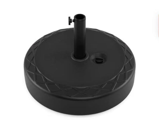 Fillable Patio Umbrella Base in Black, Holds Up to 90 lbs. Fits 1.2 in.-2 in. Poles for 6-10 ft. Center-Pole Umbrellas