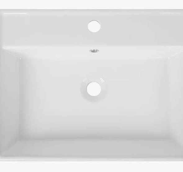23'' x 18'' White Rectangular Vitreous China Wall Mount Bathroom Sink (Spout not included)