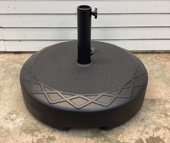 Fillable Patio Umbrella Base in Black, Holds Up to 90 lbs. Fits 1.2 in.-2 in. Poles for 6-10 ft. Center-Pole Umbrellas
