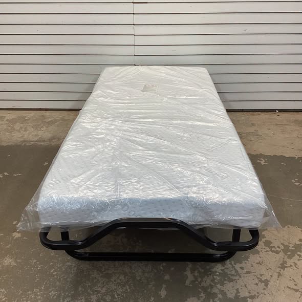 Twin Size Metal Folding Bed with Memory Foam Mattress