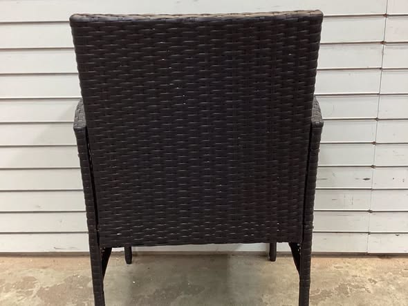 4 PCS Patio Furniture Set with Washable Cushions and Tempered Glass Coffee Table Black