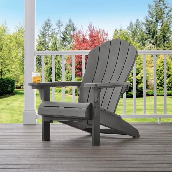 Keter Everest Adirondack Chair with Integrated Cupholder