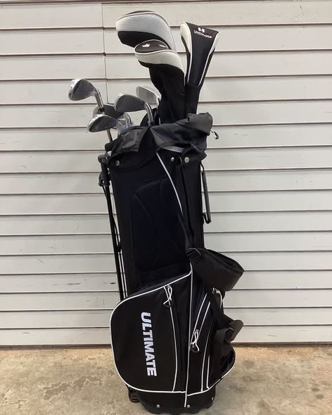 ULTIMATE Left Handed Golf Clubs for Men, 10pcs Men's Complete Golf Club Set Includes 460cc #1 Driver, #3 Fairway Wood, #4 Hybrid, #6/#7/#8/#9/#P Irons, Putter.