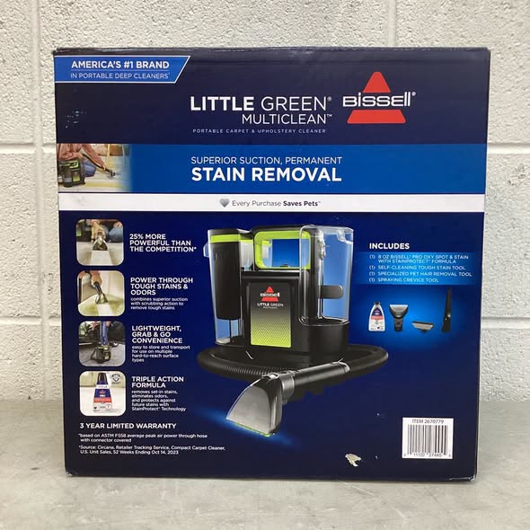 BISSELL Little Green MultiClean Portable Deep Cleaner, Carpet & Upholstery