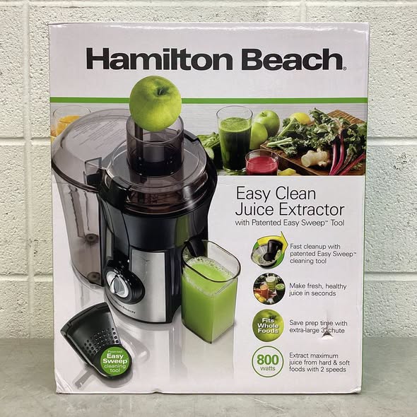 Hamilton Beach 800 Watt Easy Clean Juice Extractor with Easy Sweep Cleaning Tool