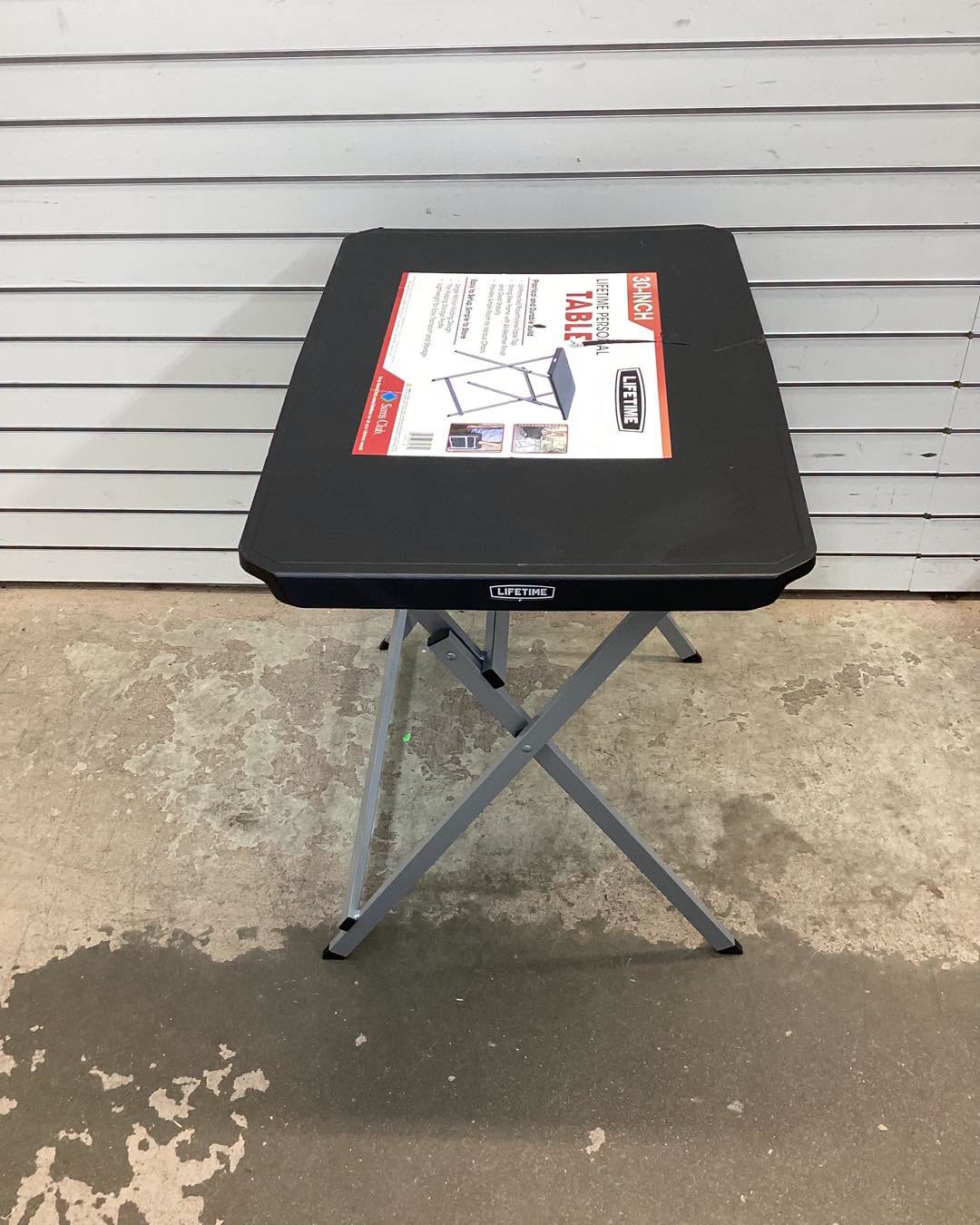 Lifetime 30" Light Commercial Personal Table, Black