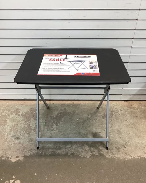 Lifetime 30" Light Commercial Personal Table, Black