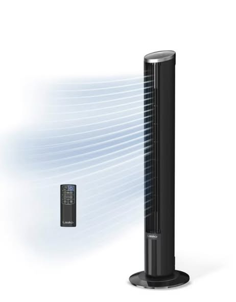 Lasko 42” Oscillating 12-Speed DC Tower Fan with Remote
