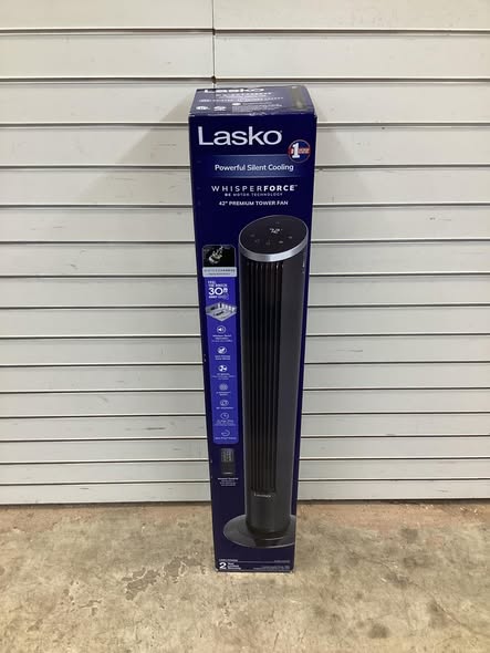 Lasko 42” Oscillating 12-Speed DC Tower Fan with Remote