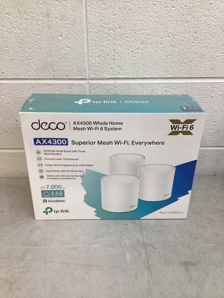 TP-Link Deco AX4300 Pro Wi-Fi 6 Whole Home System, 3pk