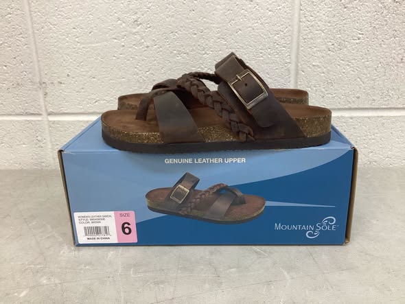 Mountain Sole Women's Leather Footbed Sandal Size 6