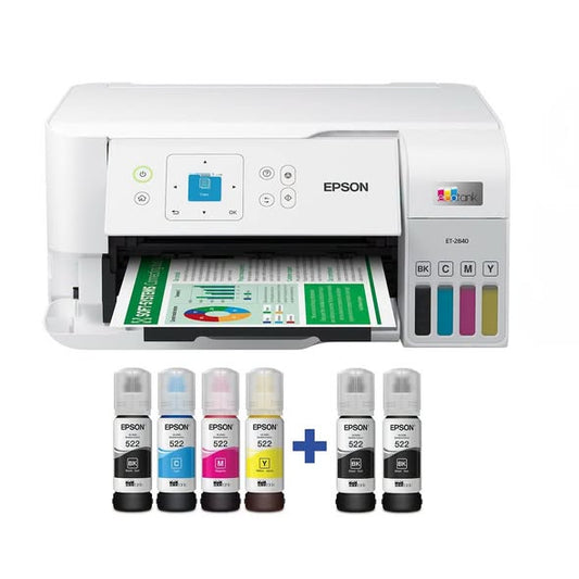Epson EcoTank ET-2840 Special Edition All-in-One Inkjet Printer, 2 Bonus Black Ink Bottles
